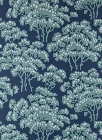 Farrow & Ball Carta da parati Hornbeam - Stiffkey Blue/ Dix Blue/ Dimpse