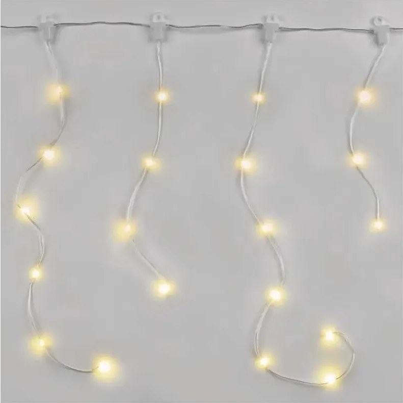 Catena luminosa LED per esterni 54 LED/8 funzioni 6,7 x 0,7 m IP44 bianco caldo