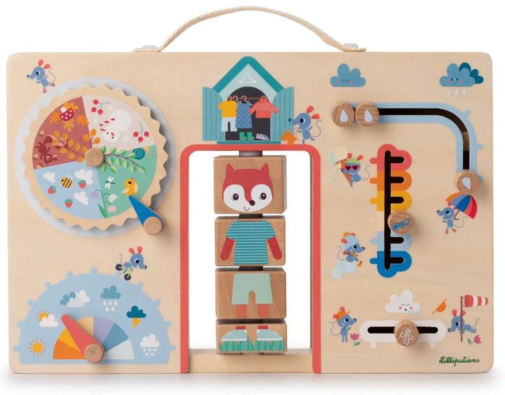 Lilliputiens - Activity Board - Vestirsi in base al tempo - Alice la volpe