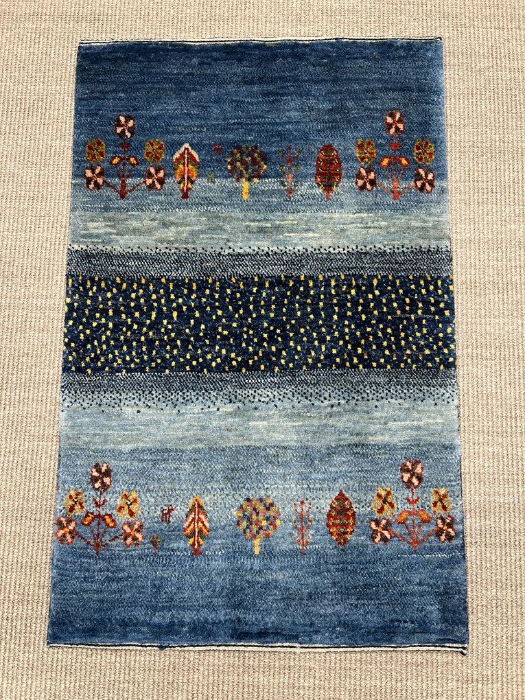 Loribaft Tappeto persiano 60x100 Blu (Iran) Annodato A Mano
