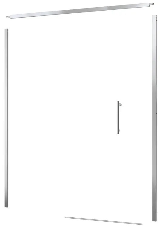 Kit di installazione telaio e ferramenta per cabine doccia ad apertura scorrevole REMIX L 160 x H 195 x P 3.8 cm cromato lucido