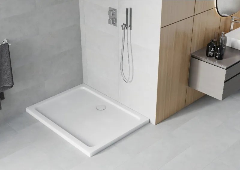 Mexen Flat piatto doccia rettangolare slim 120 x 100 cm, bianco, sifone cromato - 40101012