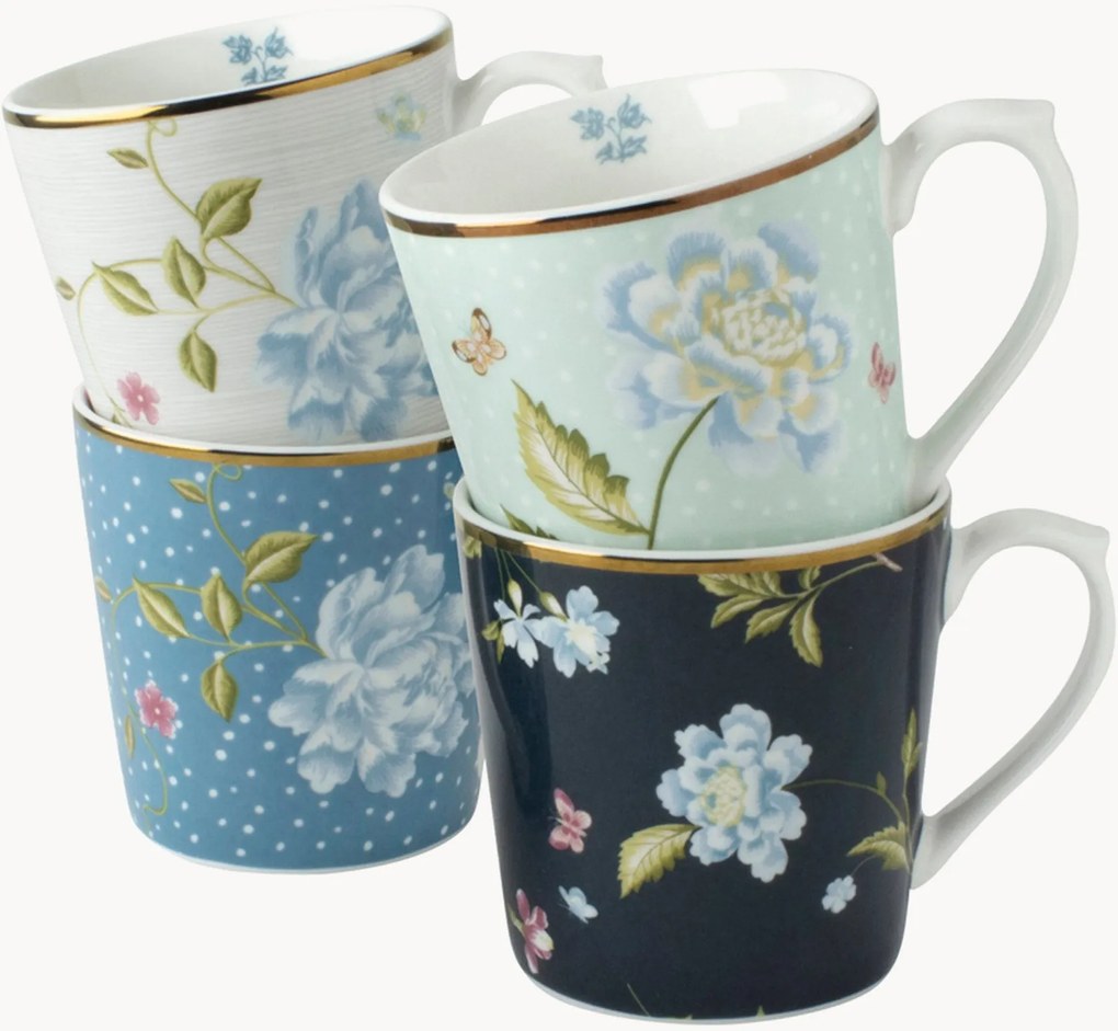 Set di 4 tazze in porcellana Heritage Collectables