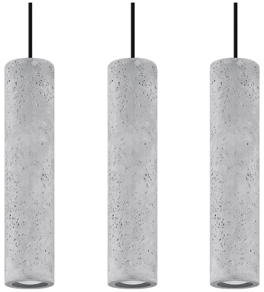 Lampadario grigio in calcestruzzo Fadre – Sollux