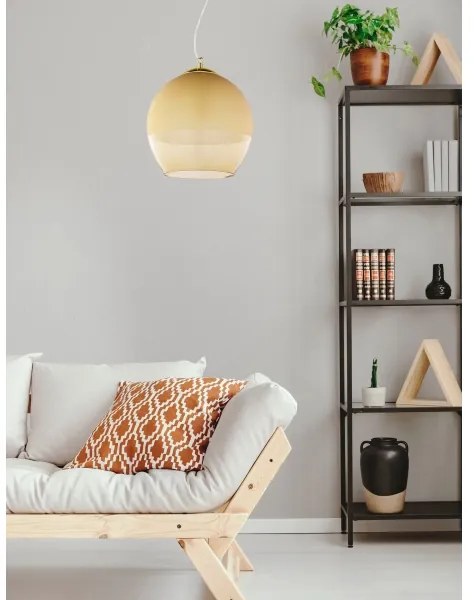 Lampadario su corda  BOULETTE 1xE27/60W/230V oro