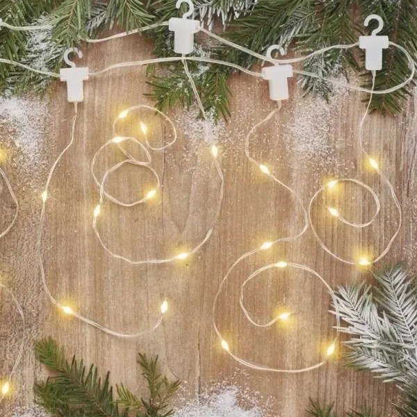 Catena luminosa LED per esterni 100 LED / 8 funzioni, 7,9 x 0,7 m, IP44, bianco caldo