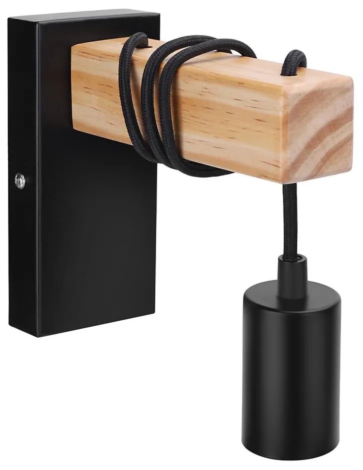 Aigostar - Applique 1xE27/60W/230V marrone/nero