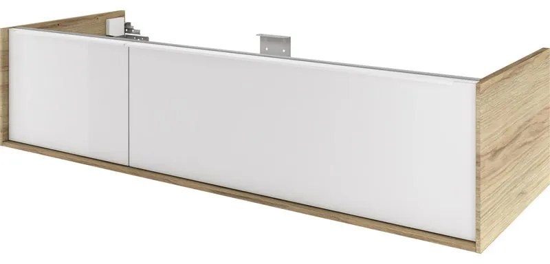 Mobile da bagno sotto lavabo Neo laccato lucido L 135 x H 32 x P 48 cm 1 cassetto, lavabo non incluso