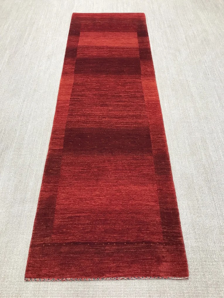 Loribaft Tappeto 300 x 90 Rosso (Iran) Annodato A Mano
