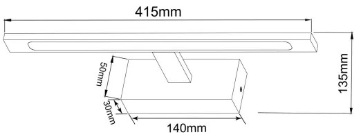 Zuma Line W89443-12W-CH - Illuminazione a LED per specchi ALTER LED/12W/230V IP44 cromo