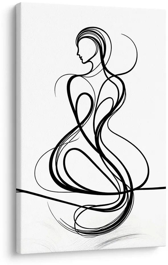 Quadro su tela – Donna dalle linee