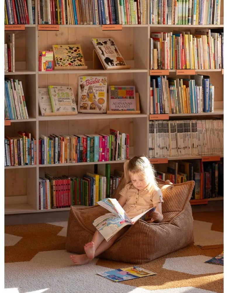 Pouf a sacco per bambini marrone con rivestimento in velluto a coste Chair – Wigiwama