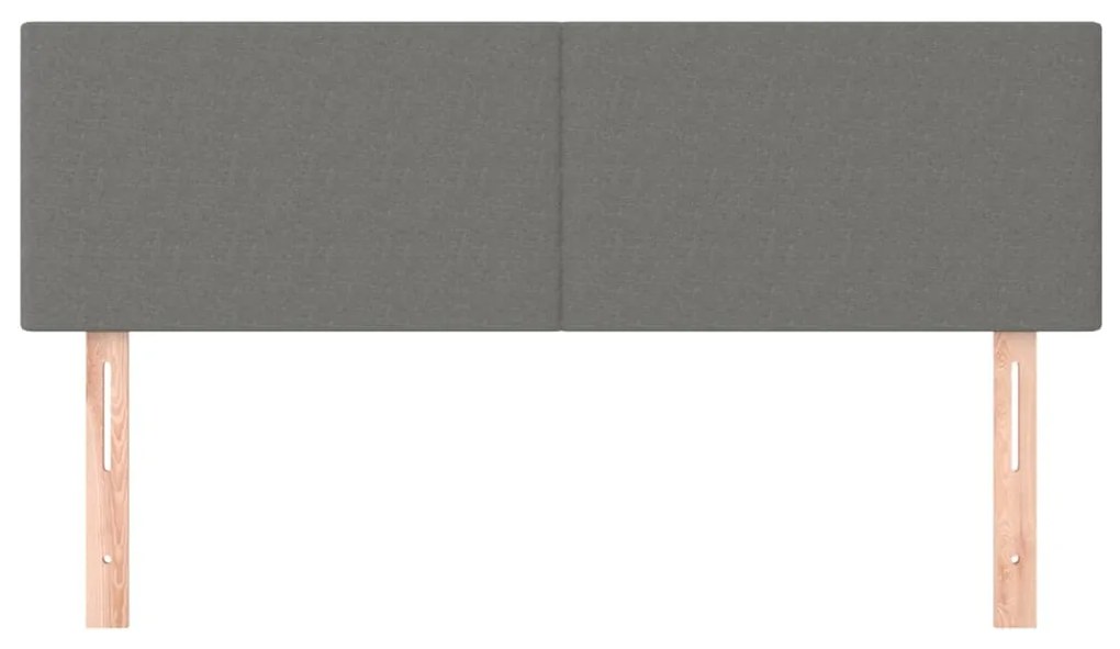 Testiere 2 pz grigio scuro 72x5x78/88 cm in tessuto