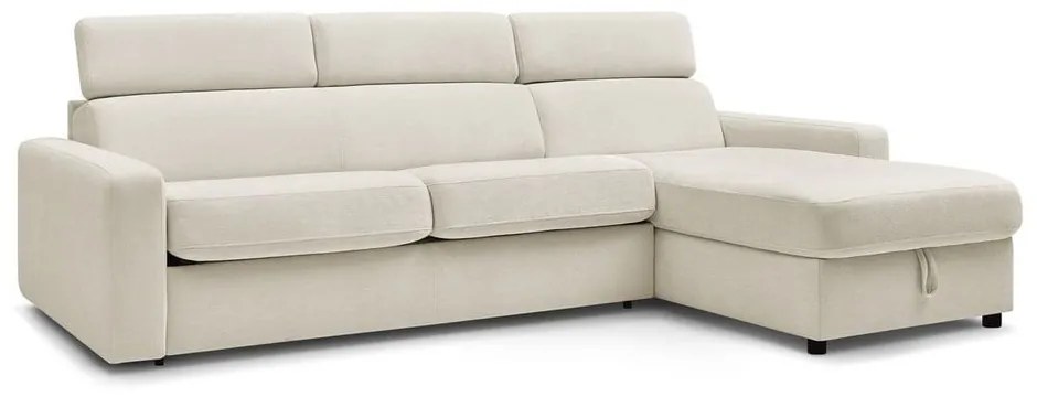 Divano angolare color crema allungabile (con composizione variabile) Monaco – Bobochic Paris