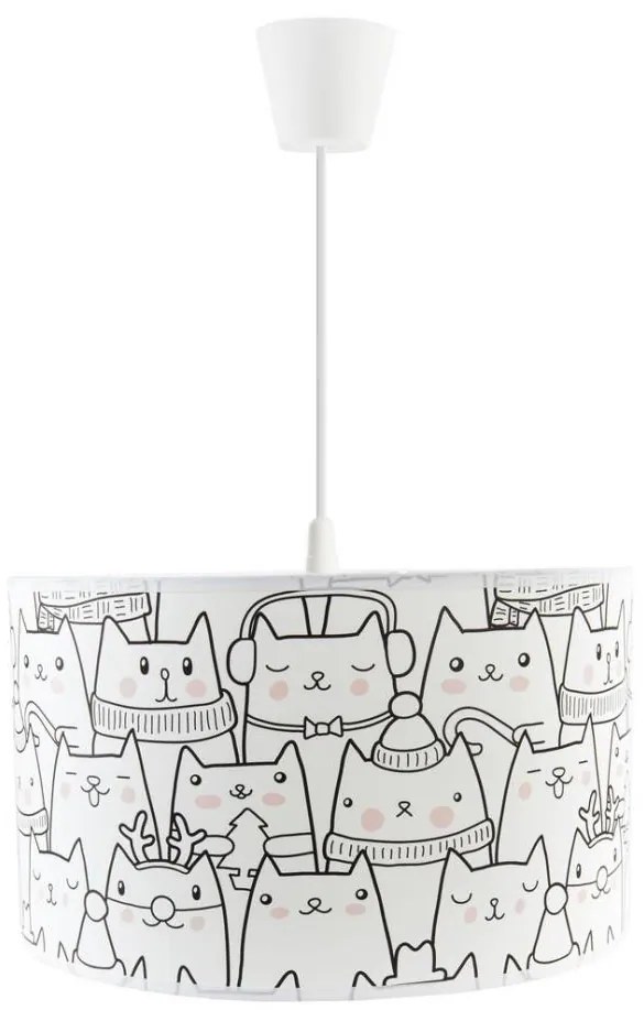 Lampadario a sospensione per bambini CATS 1xE27/60W/230V