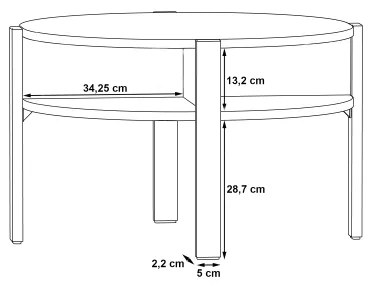 Tavolino da salotto RINO nero