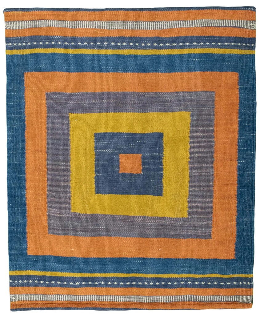 Kilim Tappeto 80 x 100 (Iran) Tessuto A Mano