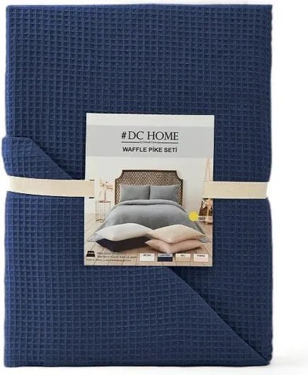 Copriletto blu scuro 200x220 cm Waffle - Mijolnir