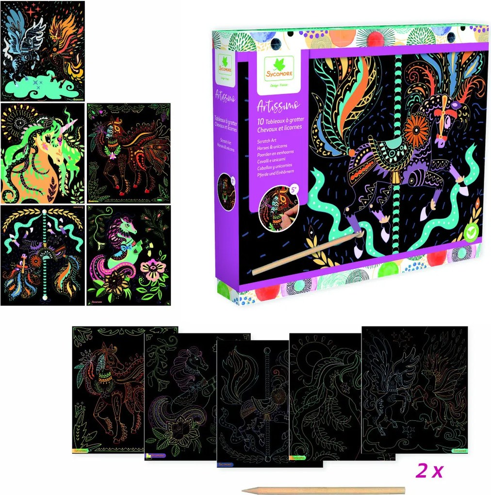 Artissimo – Carte da grattare – Cavalli e unicorni