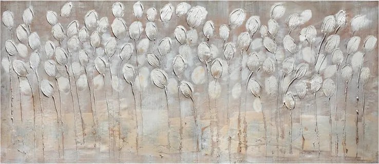 Stampa su tela Tulipani Bianchi 150 x 65 cm