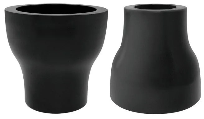 Vaso per piante e fiori FIT PLASTECNIC in polietilene nero H 50 cm Ø 55 cm