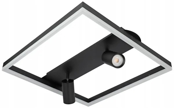 LED Plafoniera LED/38W/230V + 2xGU10/30W nera