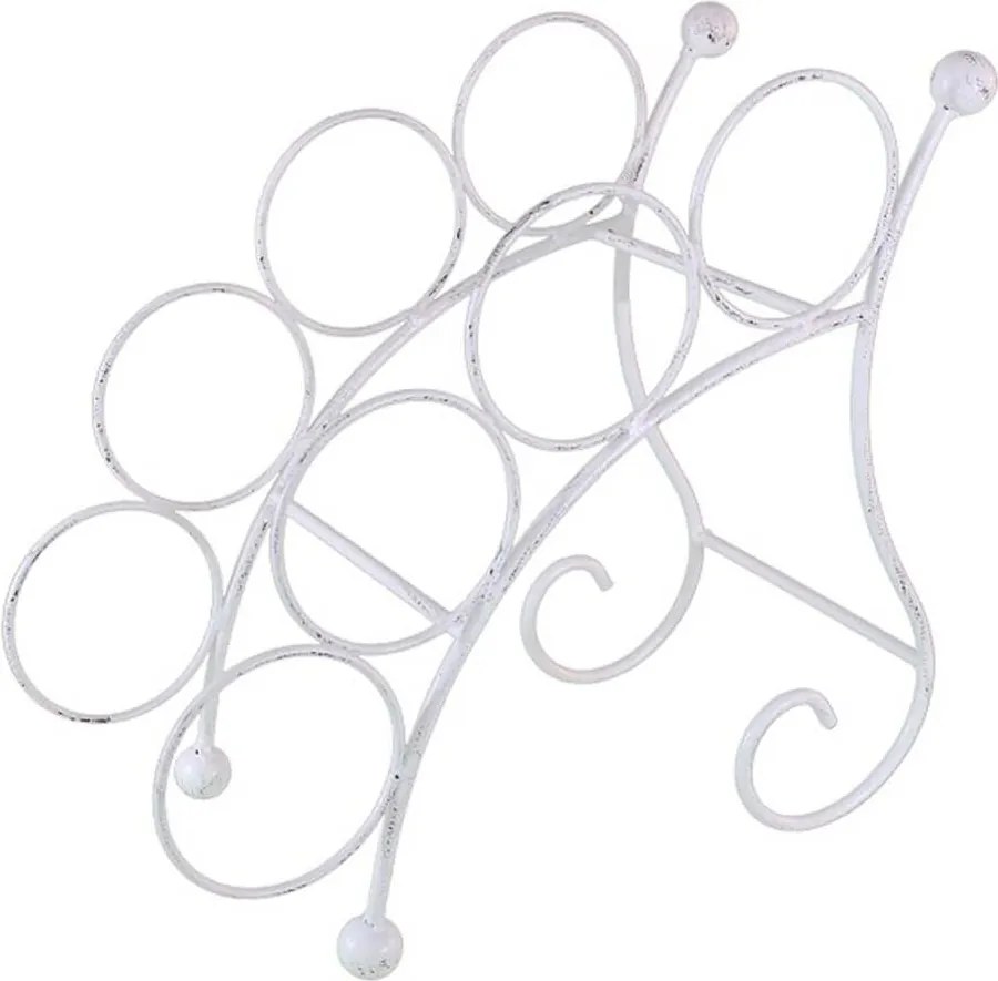 portabottiglie stile provenzale in ferro verniciato