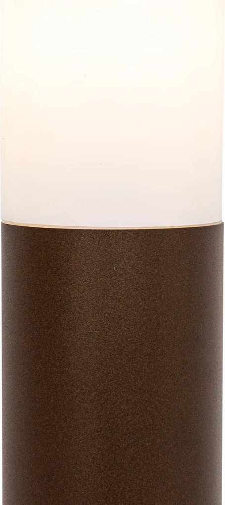 Lampione da esterno marrone ruggine con opalino 45 cm IP44 - Rox
