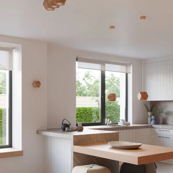 Sollux SL.1011 - Lampadario a sospensione con filo WOODY 1xGU10/40W/230V