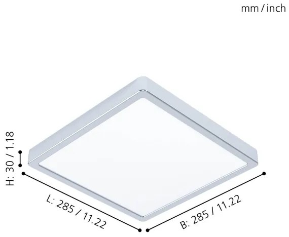 Eglo 99269 - Plafoniera da bagno LED FUEVA 5 LED/20W/230V IP44