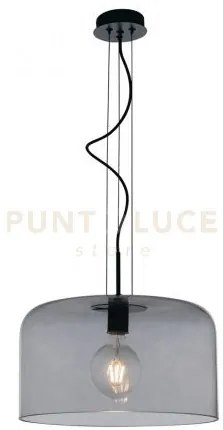 Lampadario a sospensione gibus fume' 1 luce attacco e27 40x40x150cm...