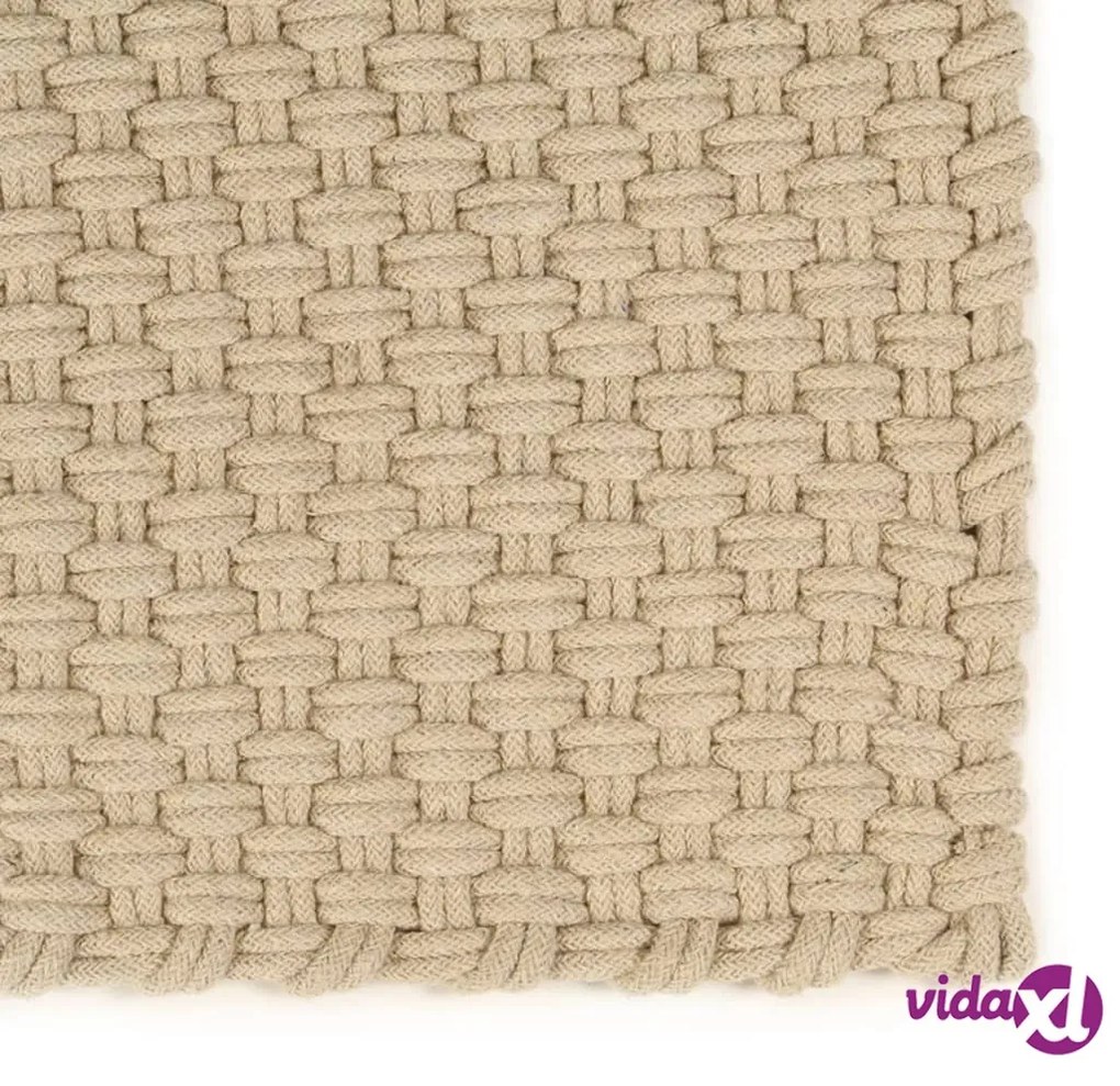 vidaXL Tappeto Rettangolare Naturale 160x230 cm in Cotone