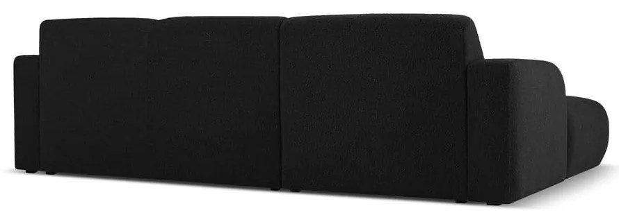 Divano angolare nero in tessuto bouclé (angolo sinistro) Molino - Micadoni Home