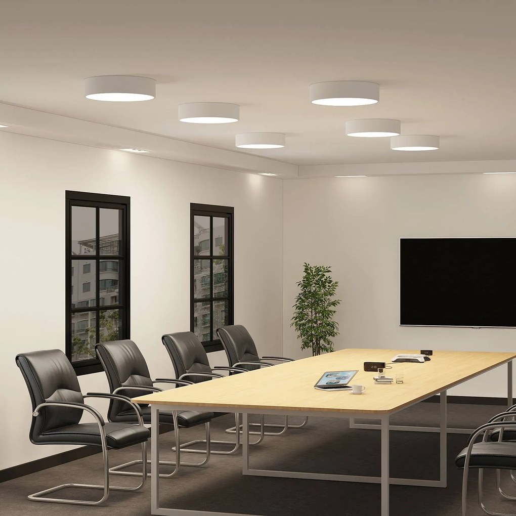 Plafoniera a LED Noabelle Arcchio, dimmerabile, Bianco / Opale, Cucina, Metallo, Moderno, Plafoniera LED