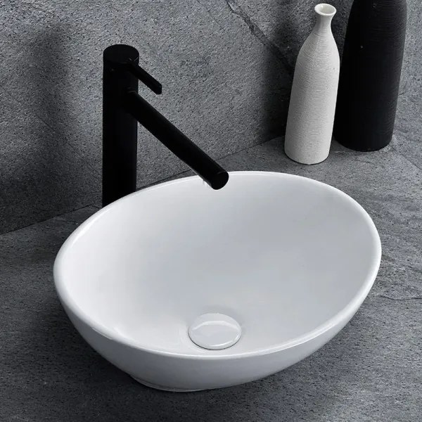 REA-U0623 - Lavabo da appoggio SOFIA MINI 27x34 cm ceramica/bianco lucido