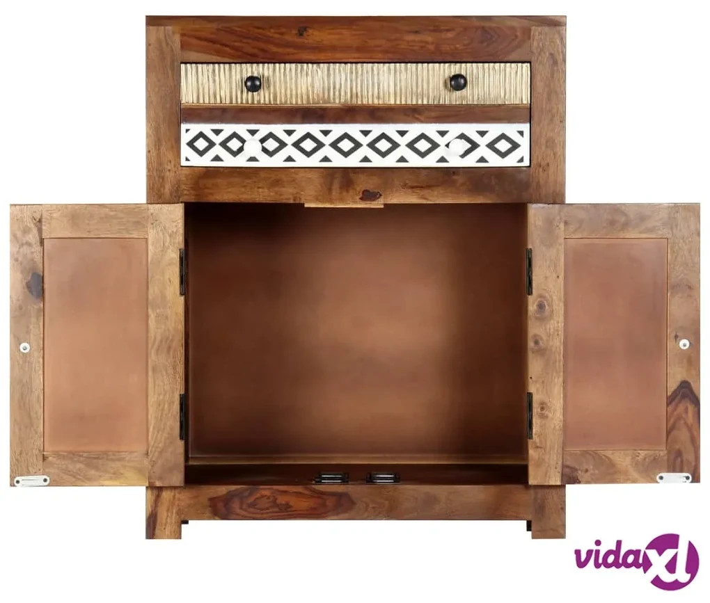 vidaXL Credenza ALTA Bianca 77x35x188 cm in Legno Massello di Pino