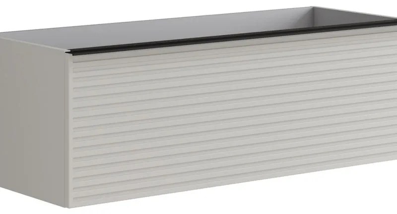 Mobile da bagno sotto lavabo Pixel stripes grigio L 120 x H 40 x P 45.5 cm 2 cassetti, lavabo non incluso