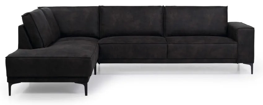 Divano angolare antracite in similpelle (angolo sinistro) Copenhagen - Scandic