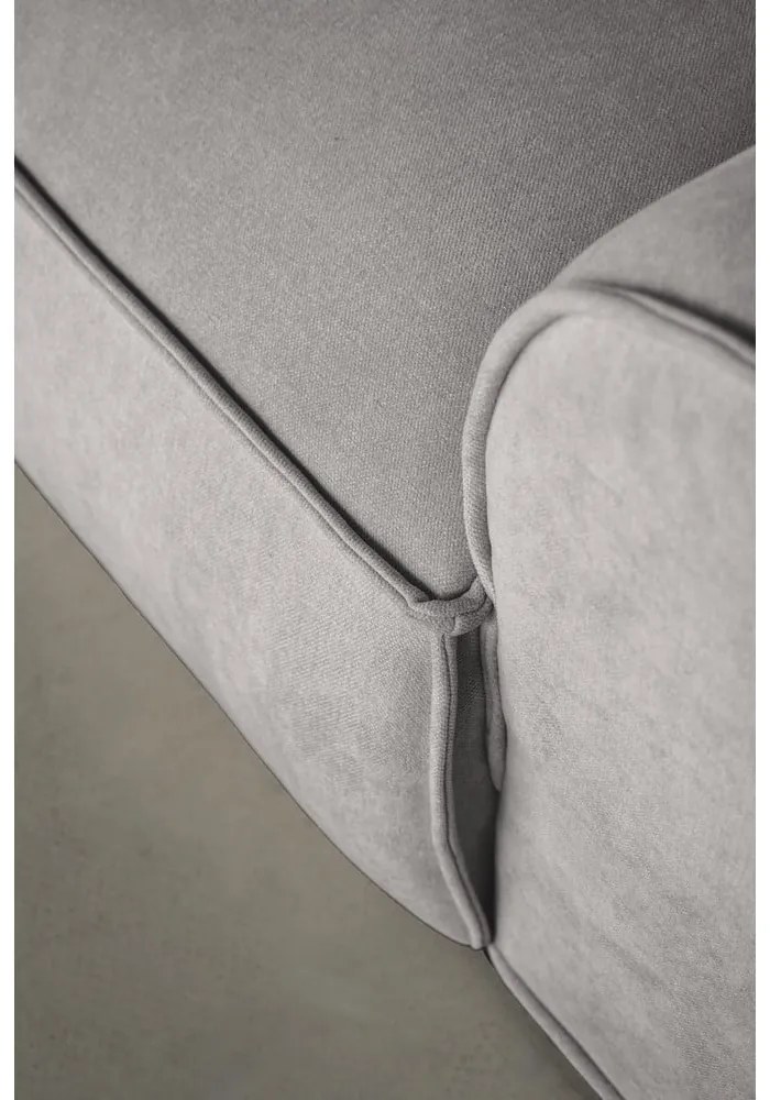 Divano angolare componibile in grigio chiaro (con penisola a sinistra) Flex Felix – Miuform