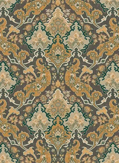 Cole & Son Carta da parati Pushkin - Charcoal/ Ginger