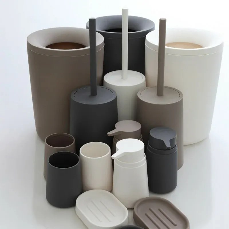 Pattumiera in Plastica color Bianco Stile Moderno