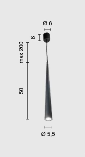 Ondaluce - Lampada a sospensione con cavo NOA 1xGU10/20W/230V pr. 5,5 cm dorata
