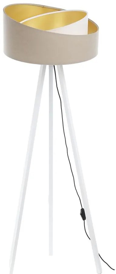 Lampada da terra GALAXY 1xE27/60W/230V beige/bianco