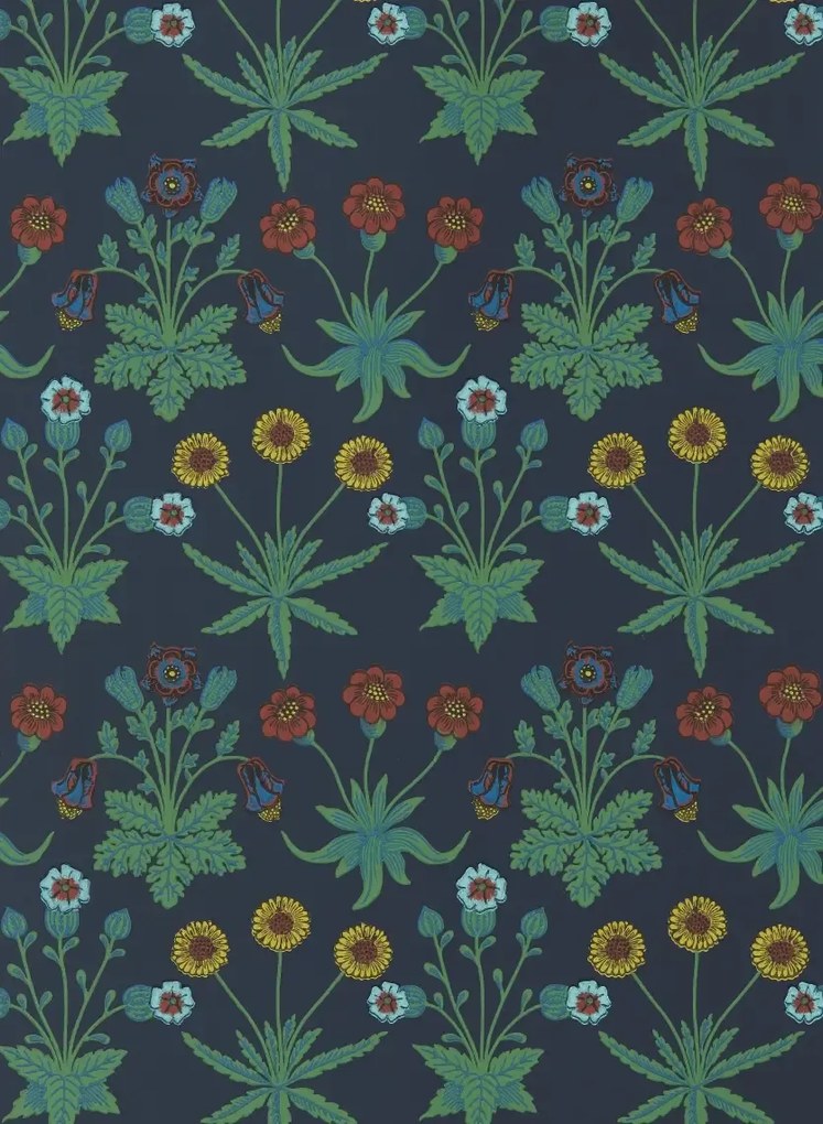 Morris & Co Carta da parati Daisy - Midnight