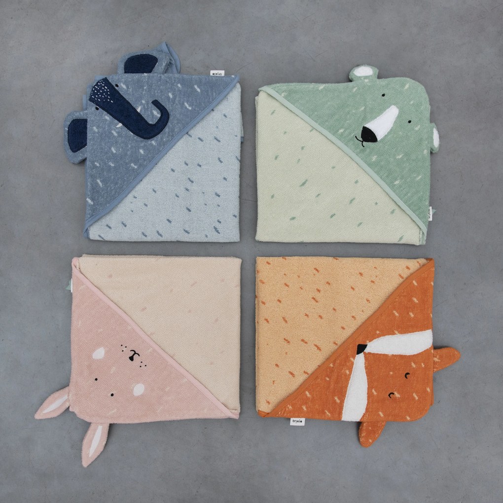 Asciugamano con cappuccio Mr. Elephant – 75 x 75 cm