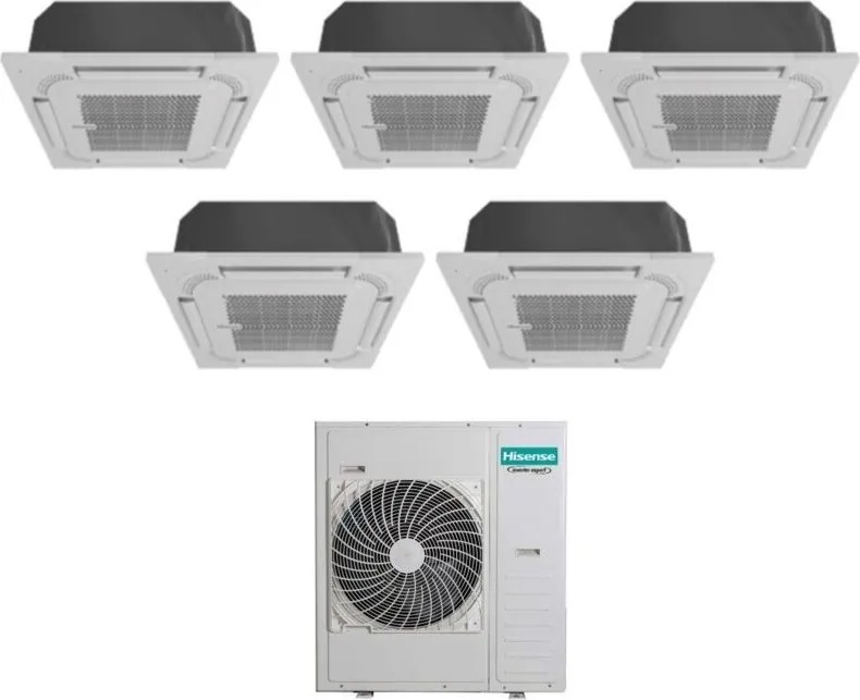 Climatizzatore Condizionatore Hisense Penta Split a Cassetta 9+9+9+9+9 con 5AMW125U4RTA R-32 9000+9000+9000+9000+9000 Con Telecomando di Serie e