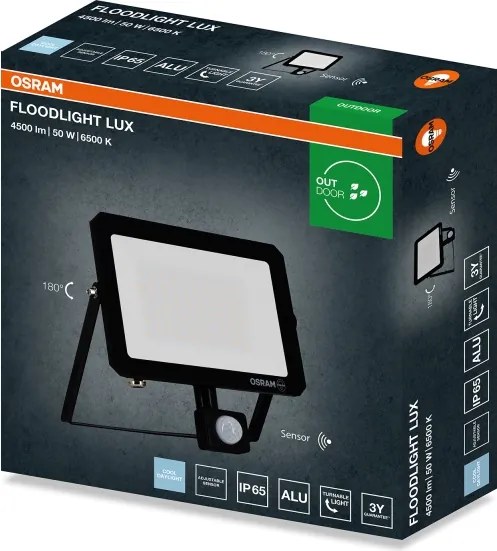 Osram - Proiettore LED con sensore FLOODLIGHT LED/50W/230V 6500K IP65 nero