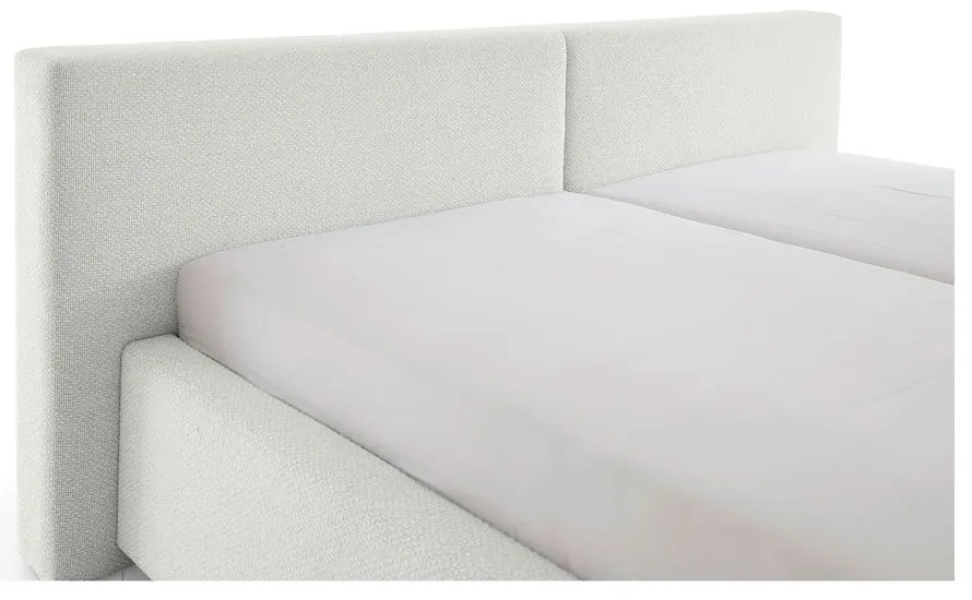 Letto matrimoniale imbottito bianco rete non inclusa 140x200 cm Cube – Meise Möbel
