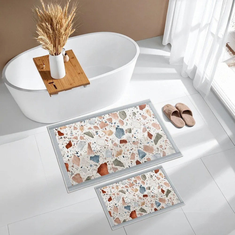 Set di tappetini per il bagno 2 pz 60x100 cm – Foutastic