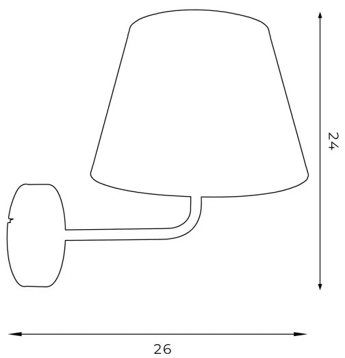 Lampada da parete ARDEN 1xE27/60W/230V nero/bianco